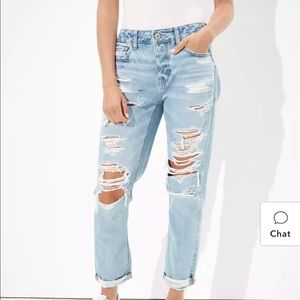 AE Ripped Tomgirl Blue Jeans
